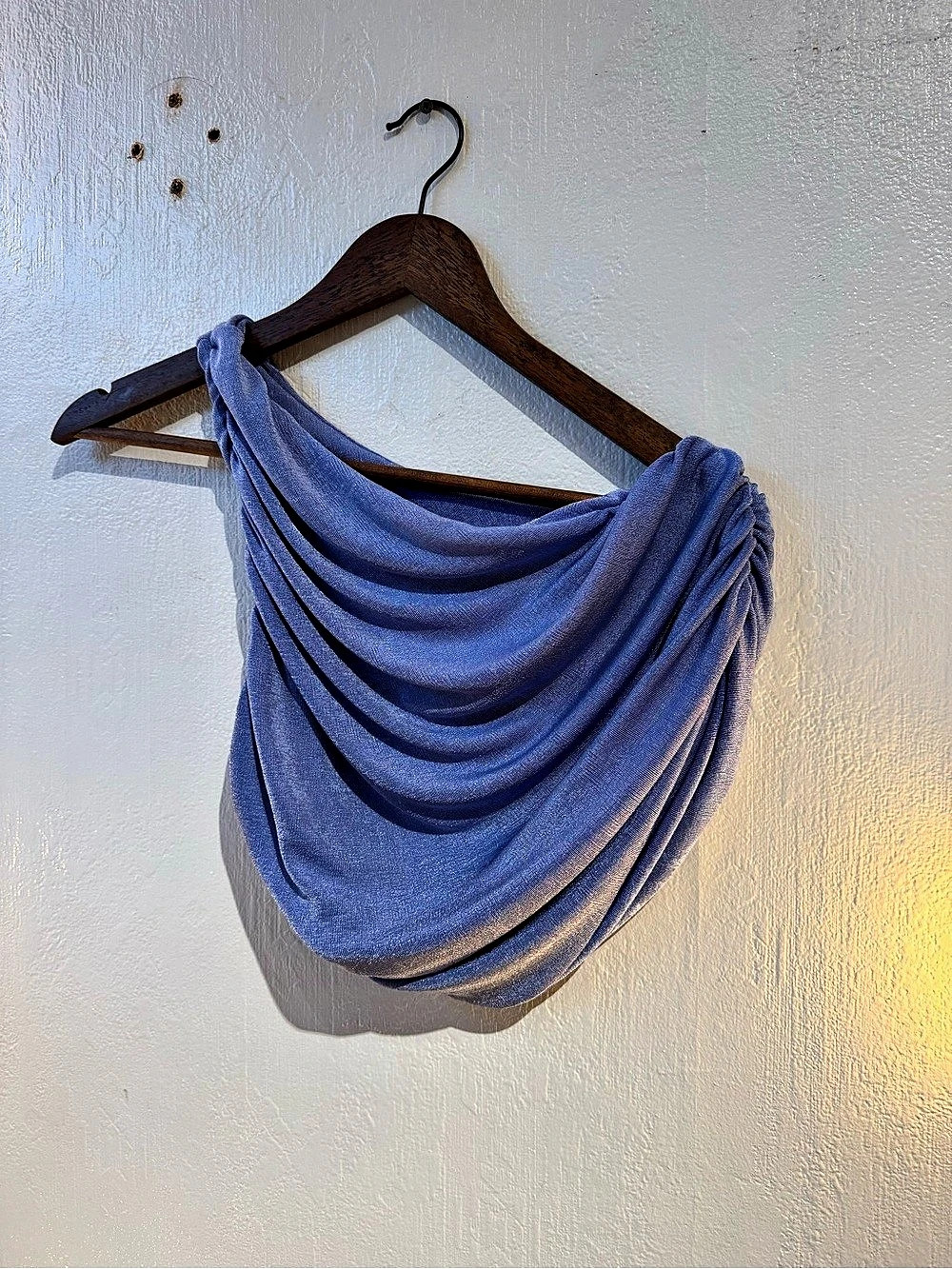 Blue one shoulder Crop Top Like New